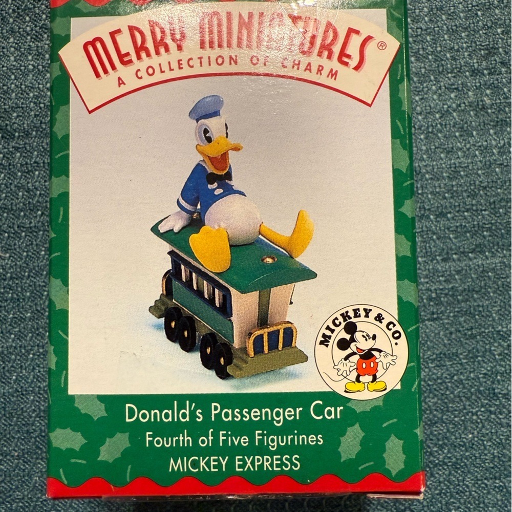 Disney Merry Miniatures Donald Duck Mickey Express Passenger Car Figurine 4 of 5